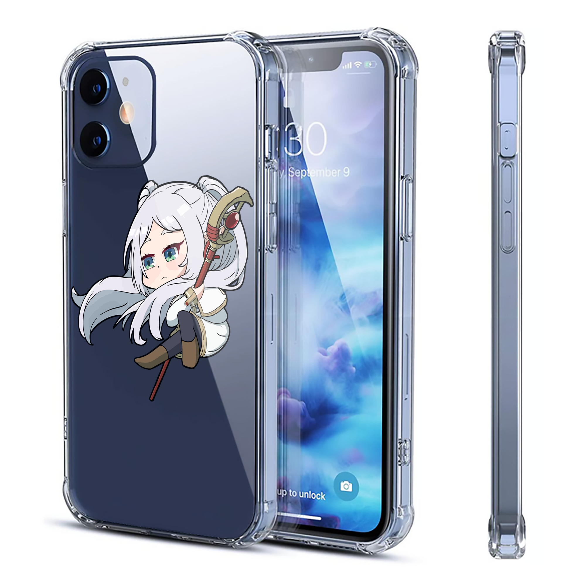 （画像用） 葬送のフリーレン Frieren 【iPhone 12シリーズ対応】透明スマホケース（クリアソフトケース）